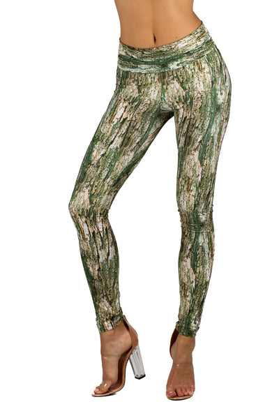 LEDA MID RISE LEGGING - BARK