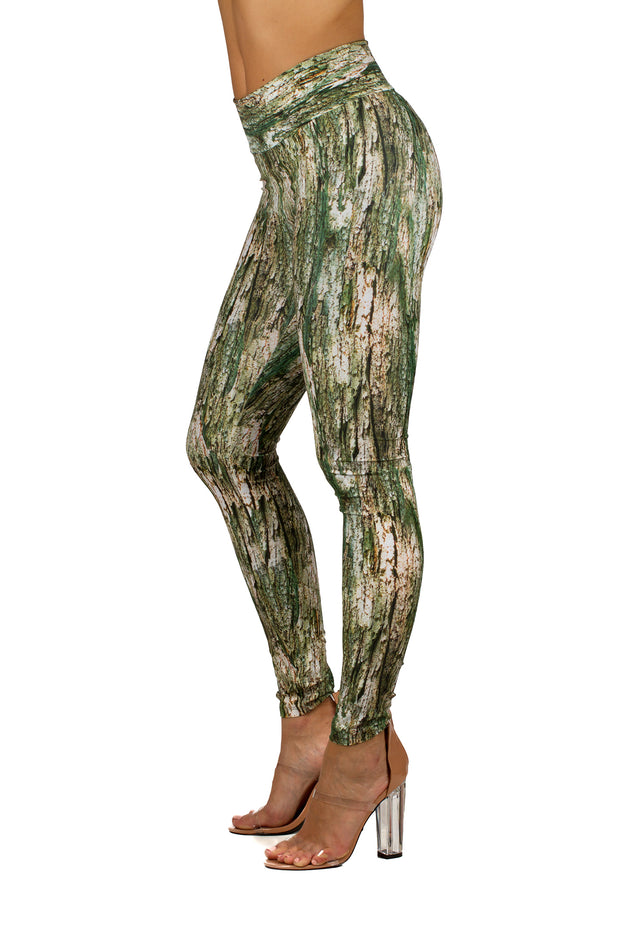 LEDA MID RISE LEGGING - BARK