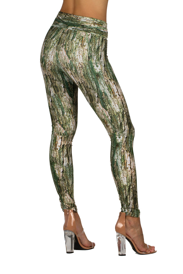 LEDA MID RISE LEGGING - BARK