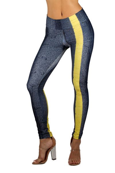 LEDA LEGGING - PAVEMENT STRIPE