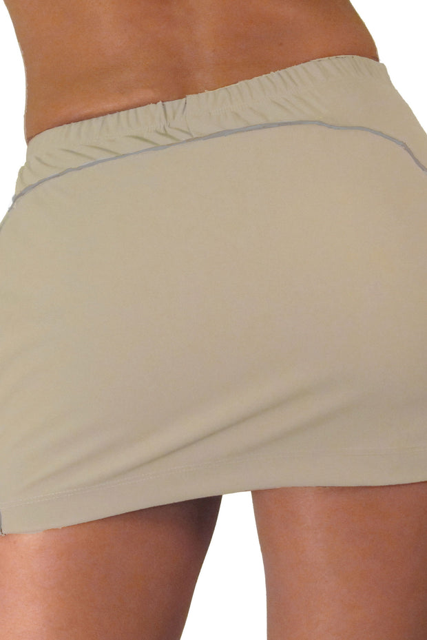LUNA ALKALI - JETSETTER MINI SKIRT - JERSEY - Tan