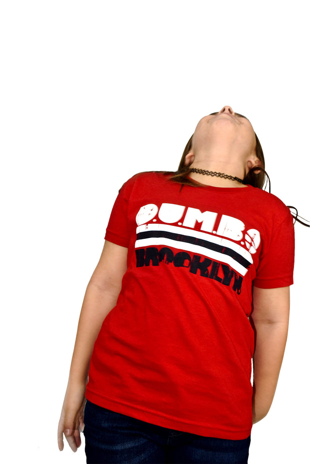 ROR - D.U.M.B.O. BROOKLYN STRIPE - YOUTH T-SHIRT -RED