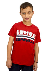 ROR - D.U.M.B.O. BROOKLYN STRIPE - YOUTH T-SHIRT -RED