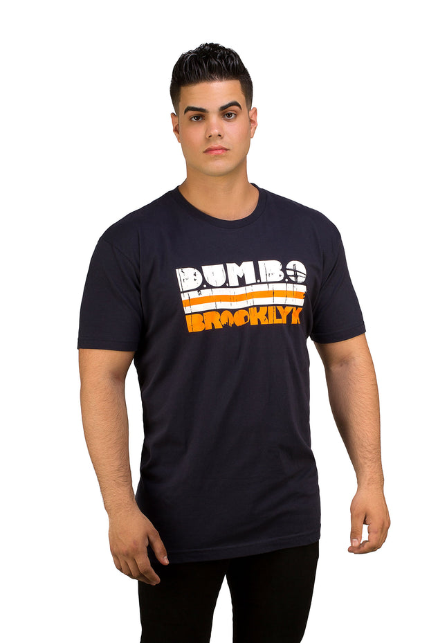 ROR - D.U.M.B.O. BROOKLYN STRIPES - MENS T-SHIRT - BLACK
