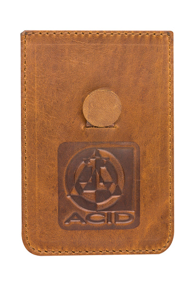 ACID Leather Wallet Saddle Brown