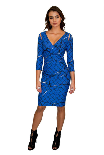 VENUS DRESS - ROYAL BARBWIRE