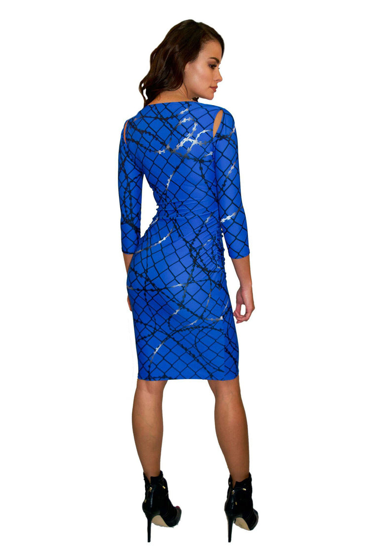 VENUS DRESS - ROYAL BARBWIRE