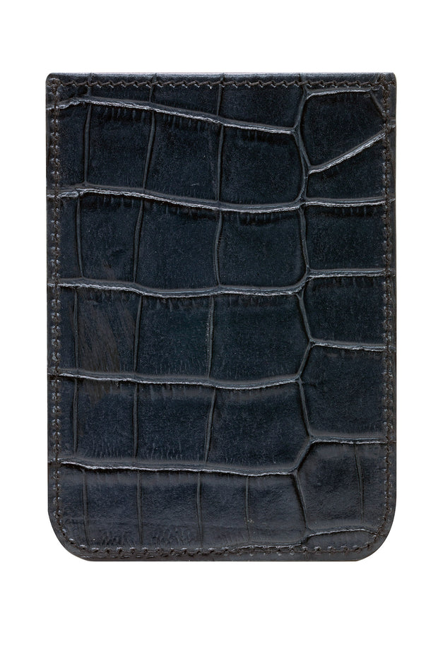 ACID NYC FAUX ALLIGATOR LEATHER WALLET NAVY