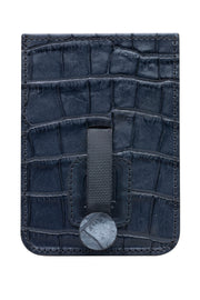 ACID NYC FAUX ALLIGATOR LEATHER WALLET NAVY