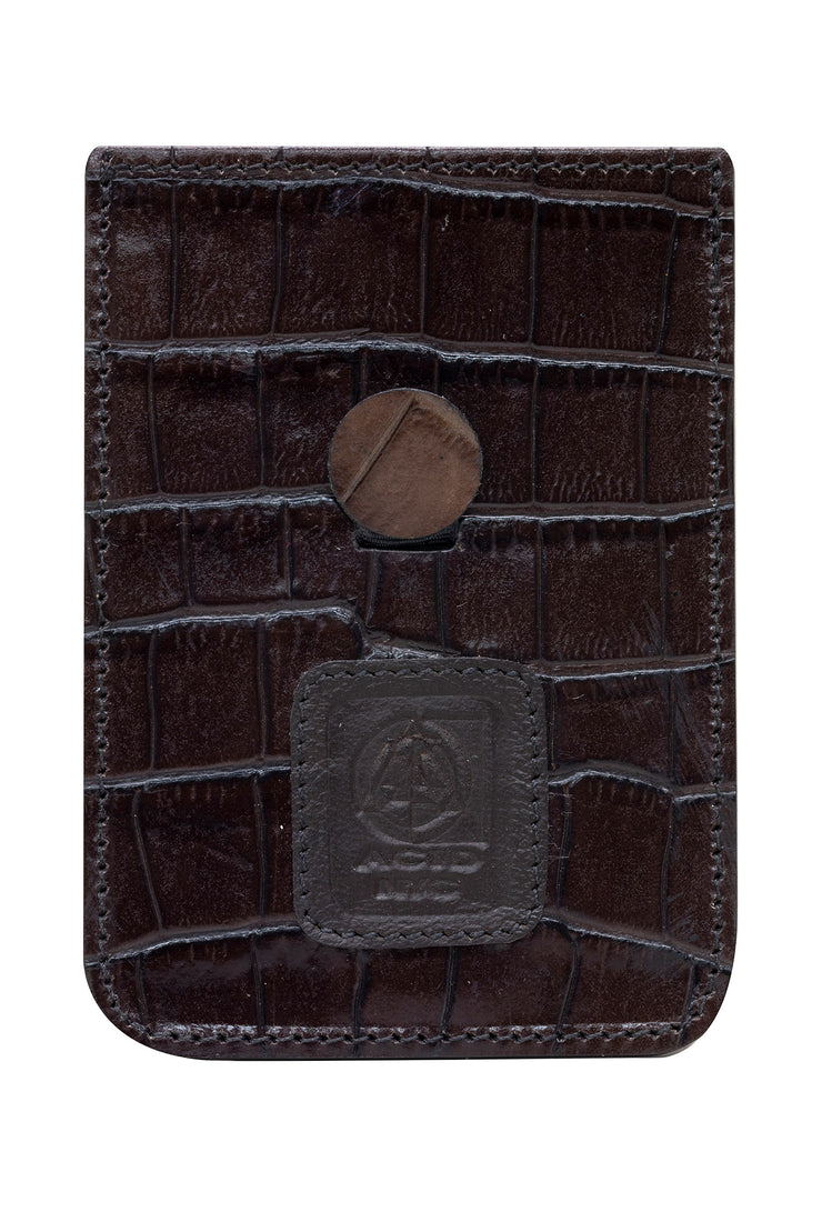 ACID NYC FAUX ALLIGATOR LEATHER WALLET BROWN