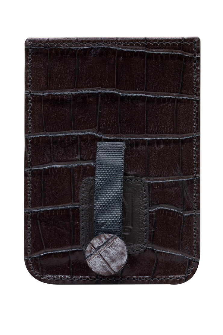 ACID NYC FAUX ALLIGATOR LEATHER WALLET BROWN