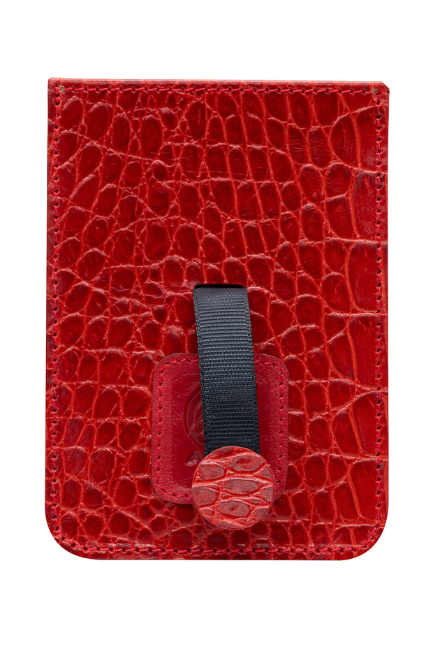 ACID NYC FAUX ALLIGATOR LEATHER WALLET RED