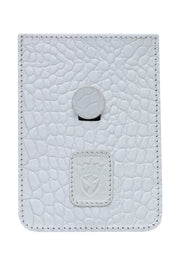 LUNA ALKALI FAUX ALLIGATOR LEATHER WALLET WHITE