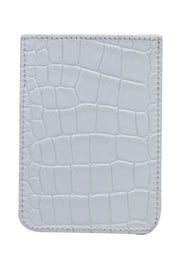 LUNA ALKALI FAUX ALLIGATOR LEATHER WALLET WHITE
