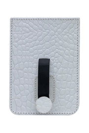 LUNA ALKALI FAUX ALLIGATOR LEATHER WALLET WHITE