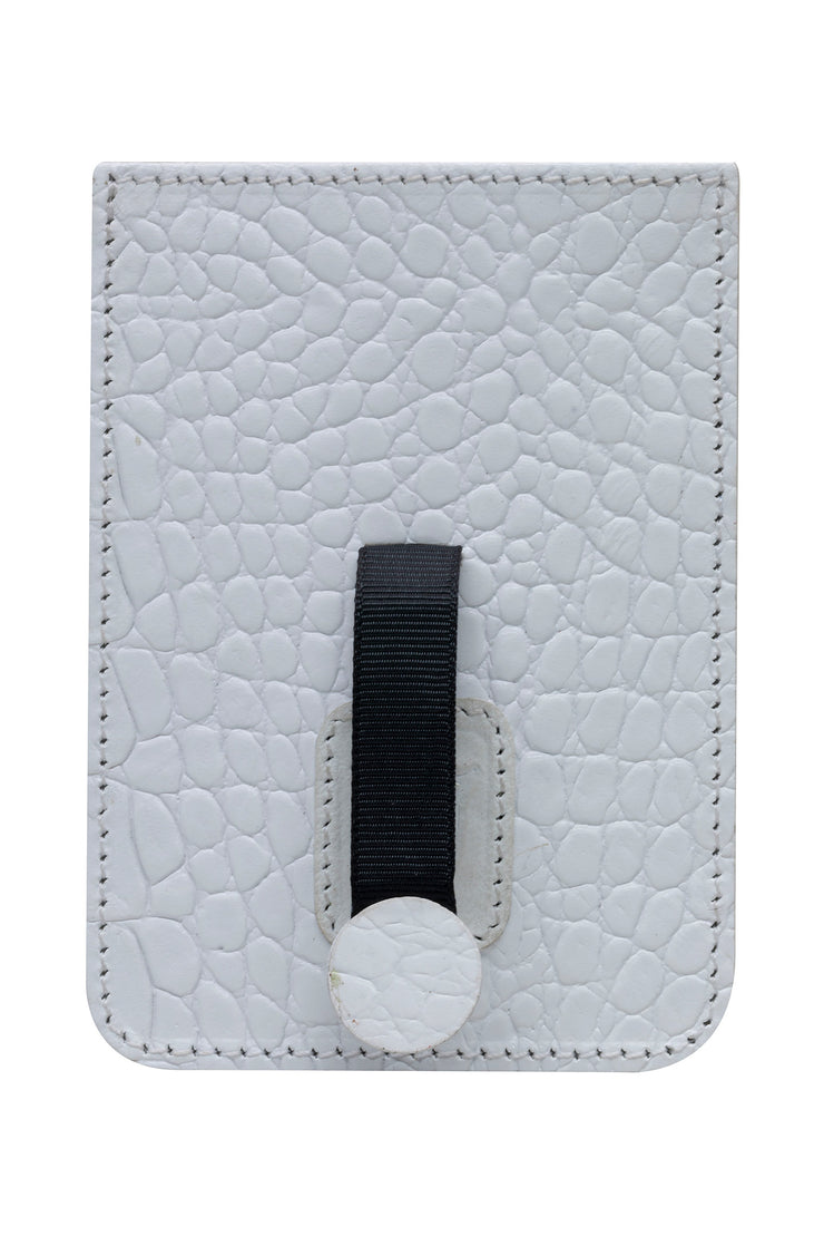 LUNA ALKALI FAUX ALLIGATOR LEATHER WALLET WHITE