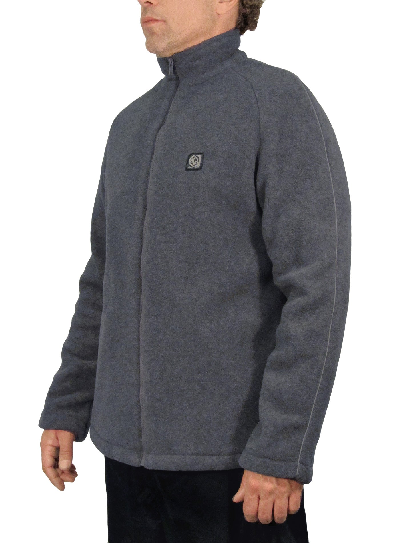 ACID - SPORTLINE DRIVER JACKET - FLEECE - HEATHER GREY – ACID NYC