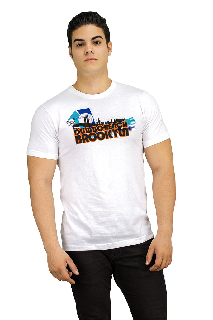 ROR - D.U.M.B.O. BROOKLYN BRIDGE- MENS T-SHIRT - WHITE